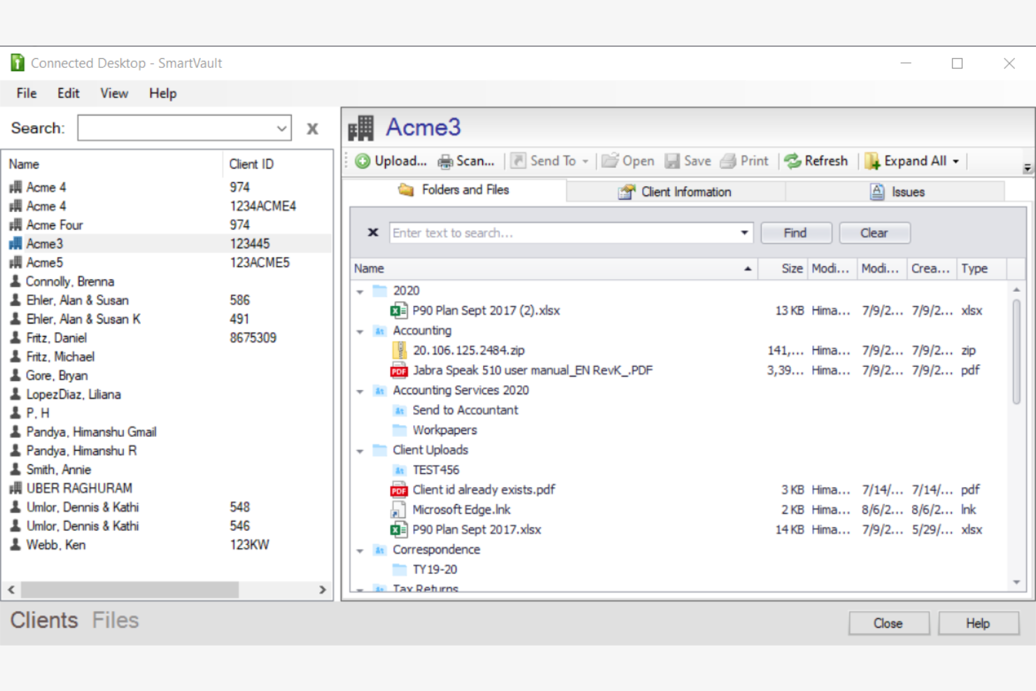 SmartVault screenshot - 15 meilleurs logiciels de portail client passés en revue en 2026