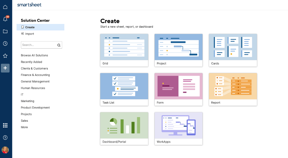 Smartsheet screenshot - 16 meilleurs outils de gestion de projets IA pour les entreprises analysés en 2026