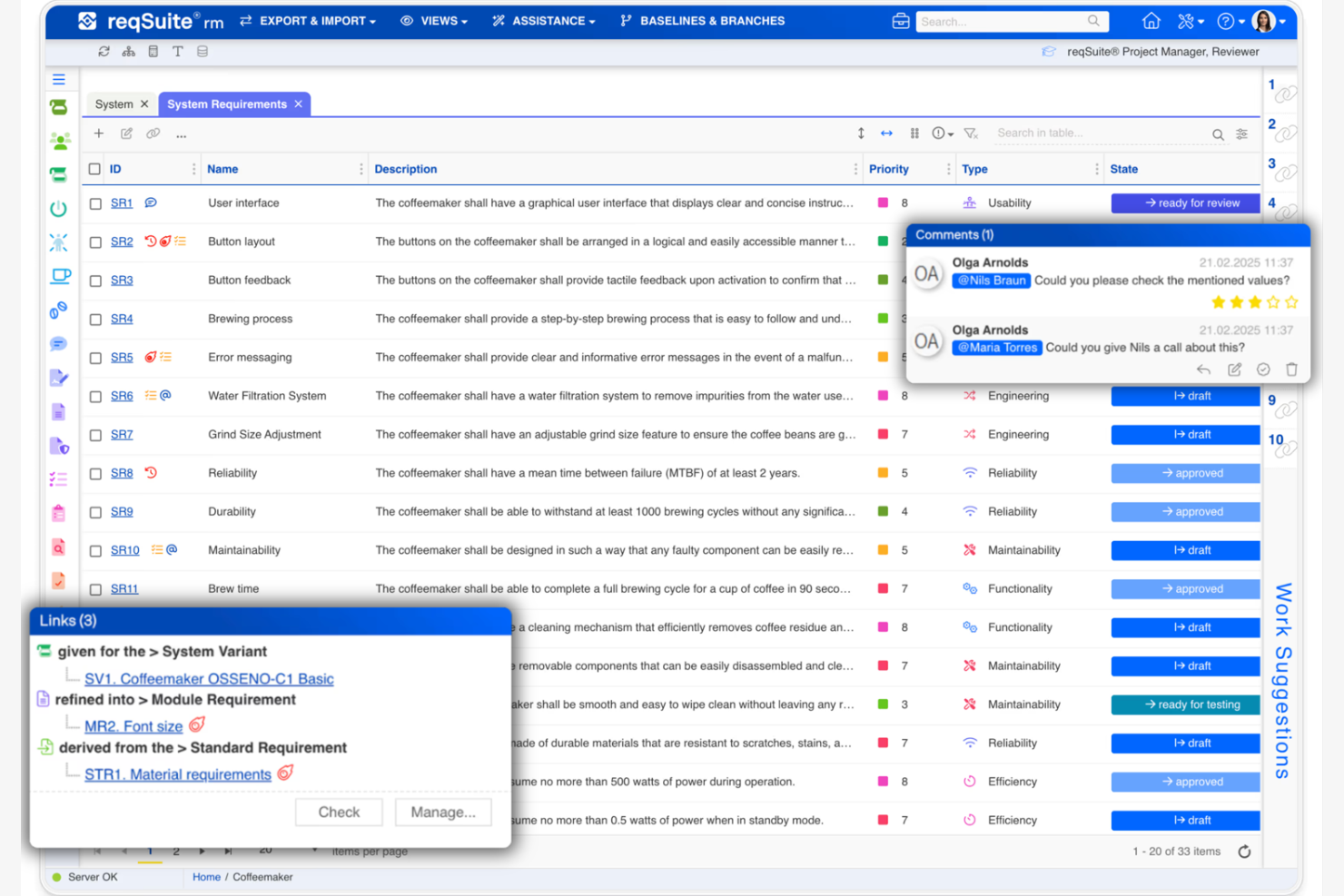 ReqSuite RM screenshot - 17 Beste KI-Anforderungsmanagement-Tools im Jahr 2026 bewertet