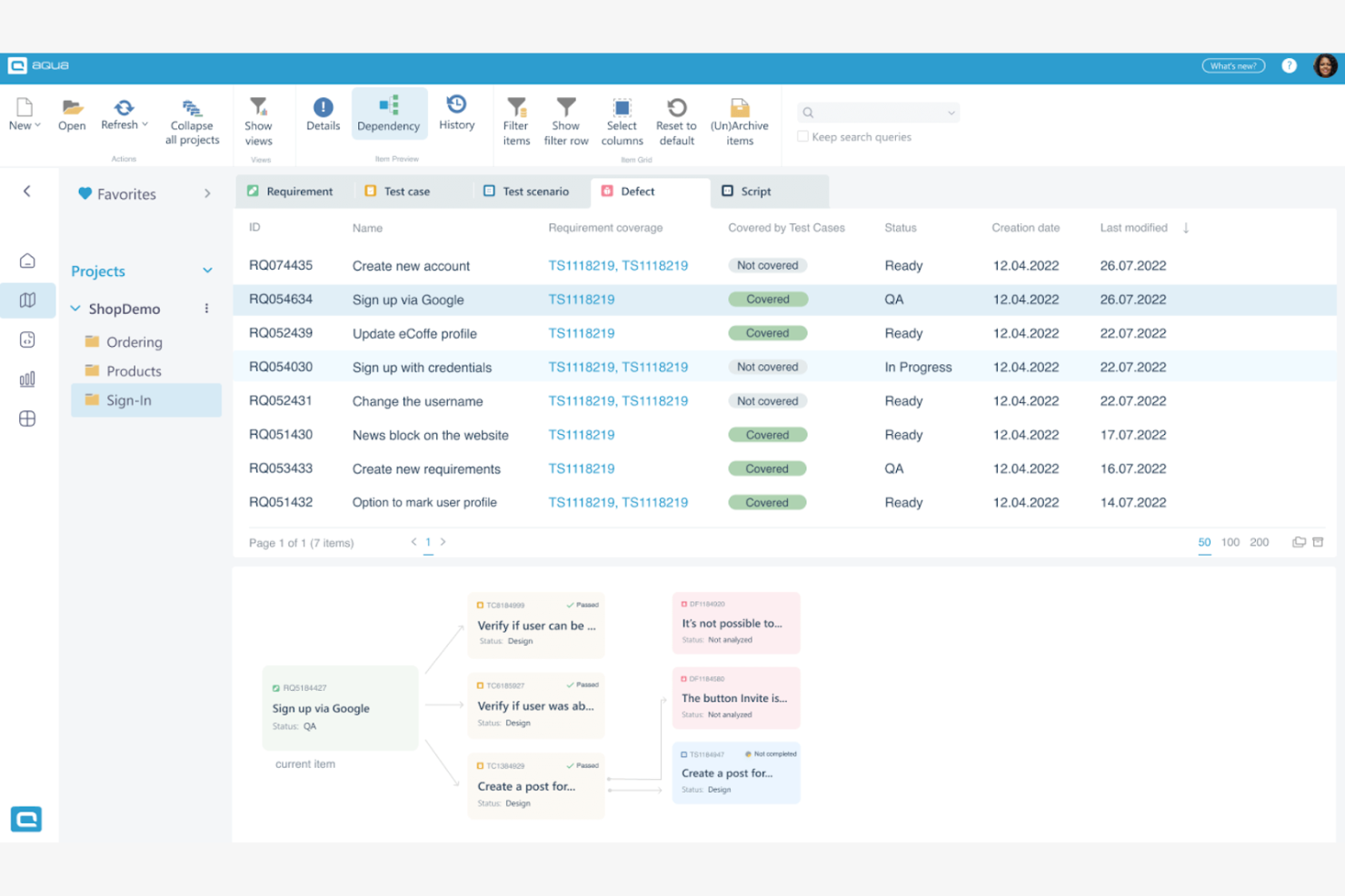 aqua cloud screenshot - 17 Mejores Herramientas de Gestión de Requisitos con IA Analizadas en 2026