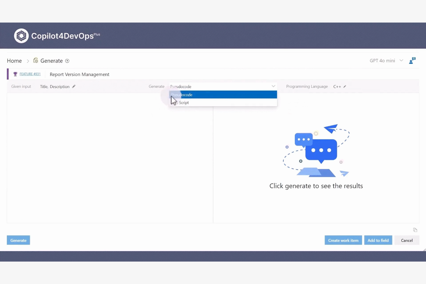 Copilot4DevOps screenshot - 17 Beste KI-Anforderungsmanagement-Tools im Jahr 2026 bewertet