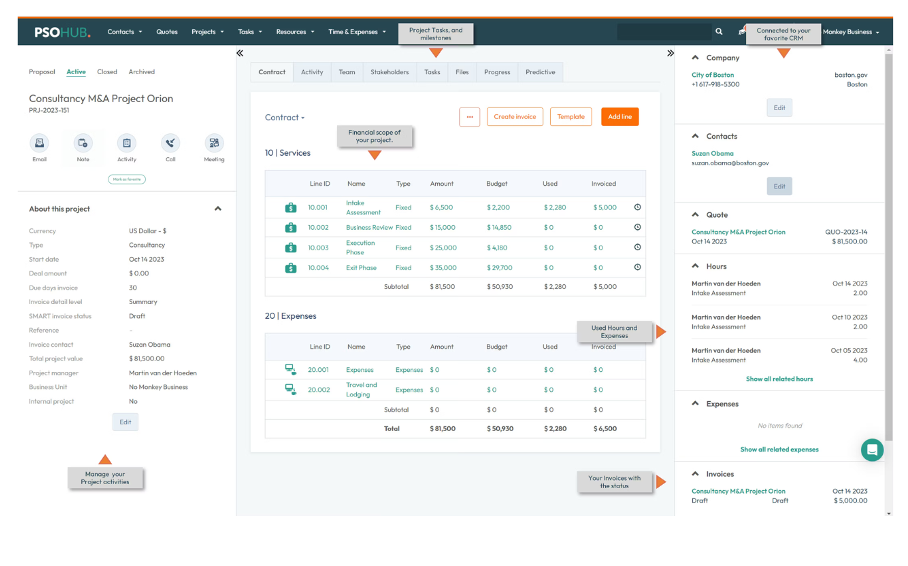 PSOhub screenshot - 20 Beste KI-Projektbudget-Software im Jahr 2026 Bewertet
