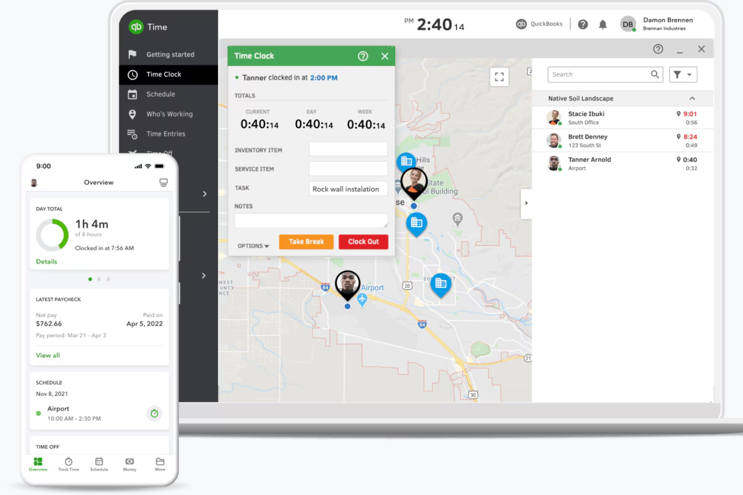 QuickBooks Time screenshot - 19 Beste Automatisierte Zeiterfassungssoftware im Test 2026