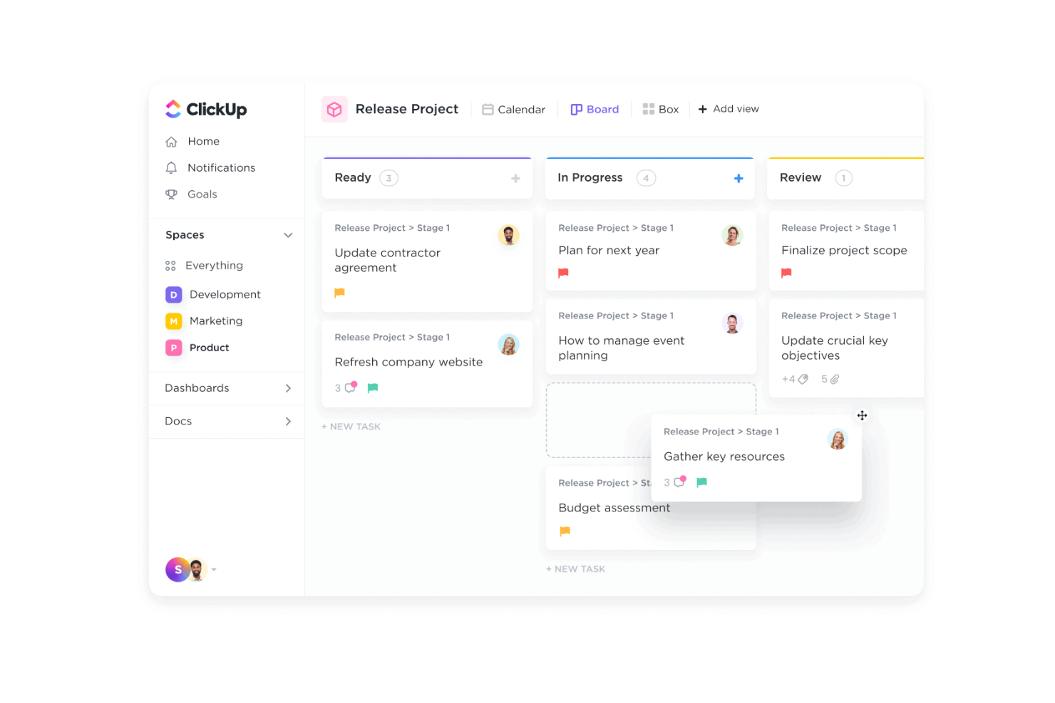 ClickUp screenshot - 14 Beste KI-Agile-Projektmanagement-Tools im Test 2026