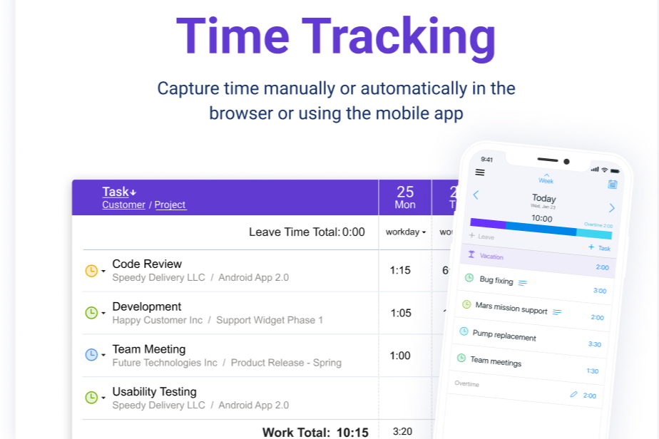 actiTIME screenshot - 26 meilleurs logiciels de suivi du temps pour les services professionnels en 2026
