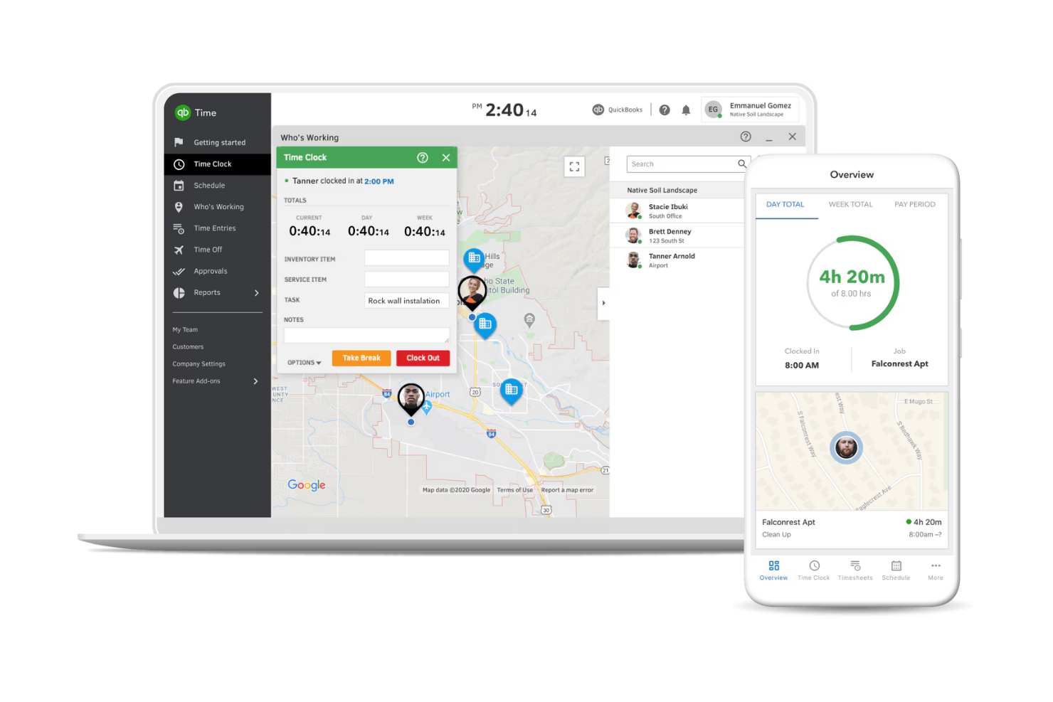 QuickBooks screenshot - 26 Mejores Software de Seguimiento de Tiempo para Servicios Profesionales Revisados en 2026
