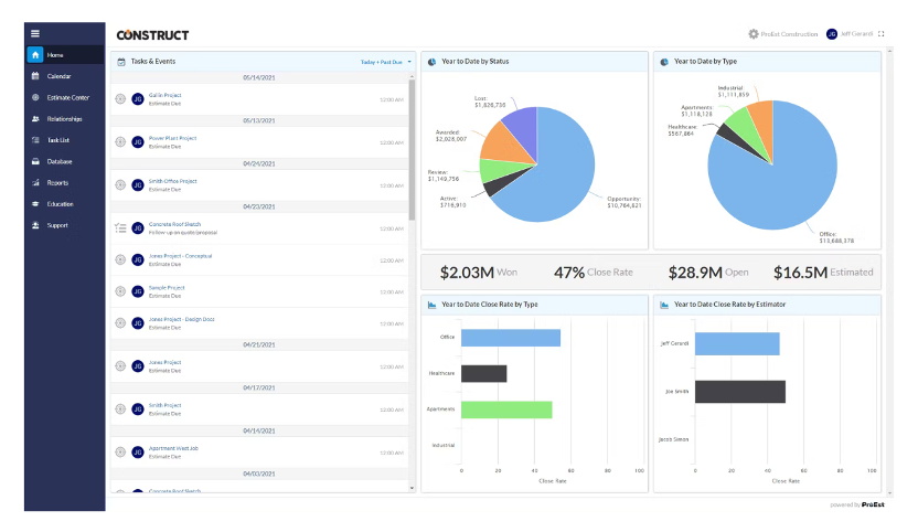 Autodesk ProEst screenshot - 15 Meilleurs Logiciels d’Estimation de Construction IA Passés en Revue en 2026