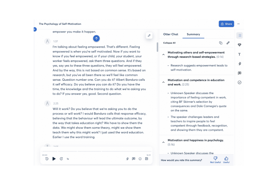 Otter screenshot - 15 beste KI-Notiz-Apps im Test 2026