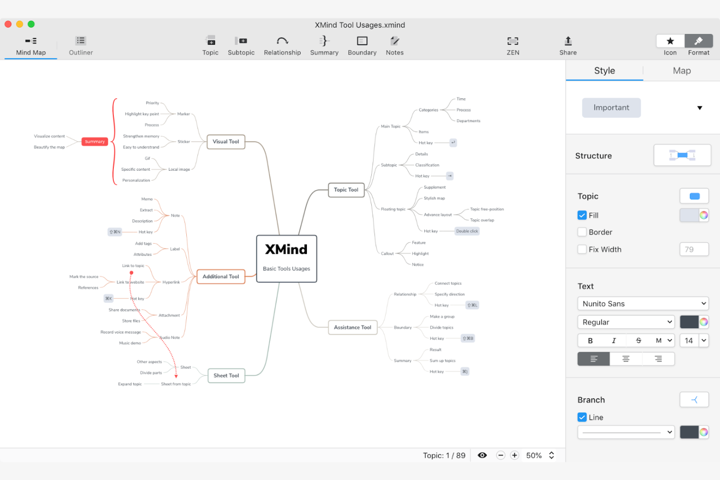 Xmind screenshot - 10 meilleurs outils d’IA pour la cartographie mentale testés en 2026