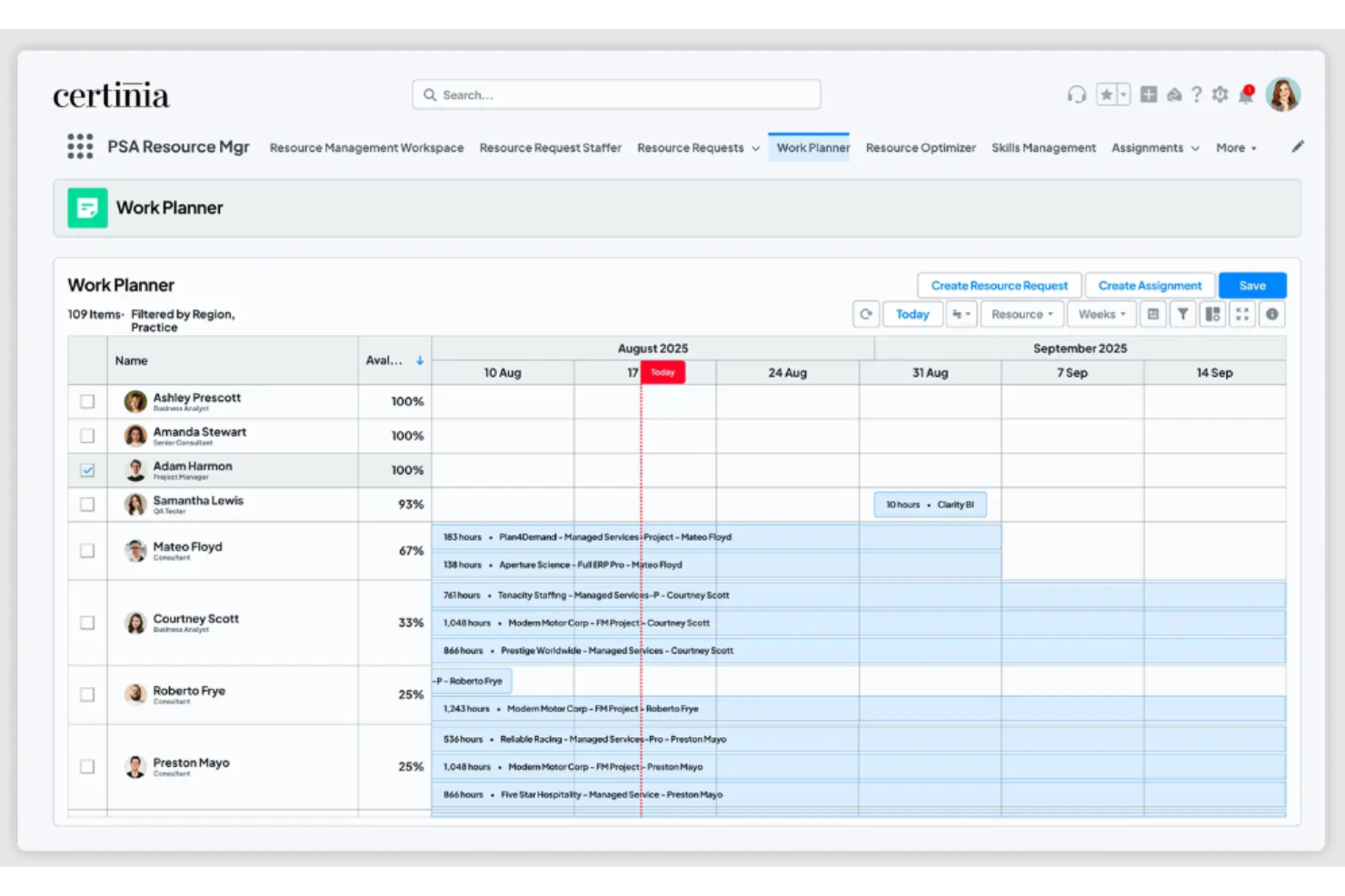 Certinia screenshot - 19 Beste KI-Kapazitätsplanungssoftware Im Test 2026