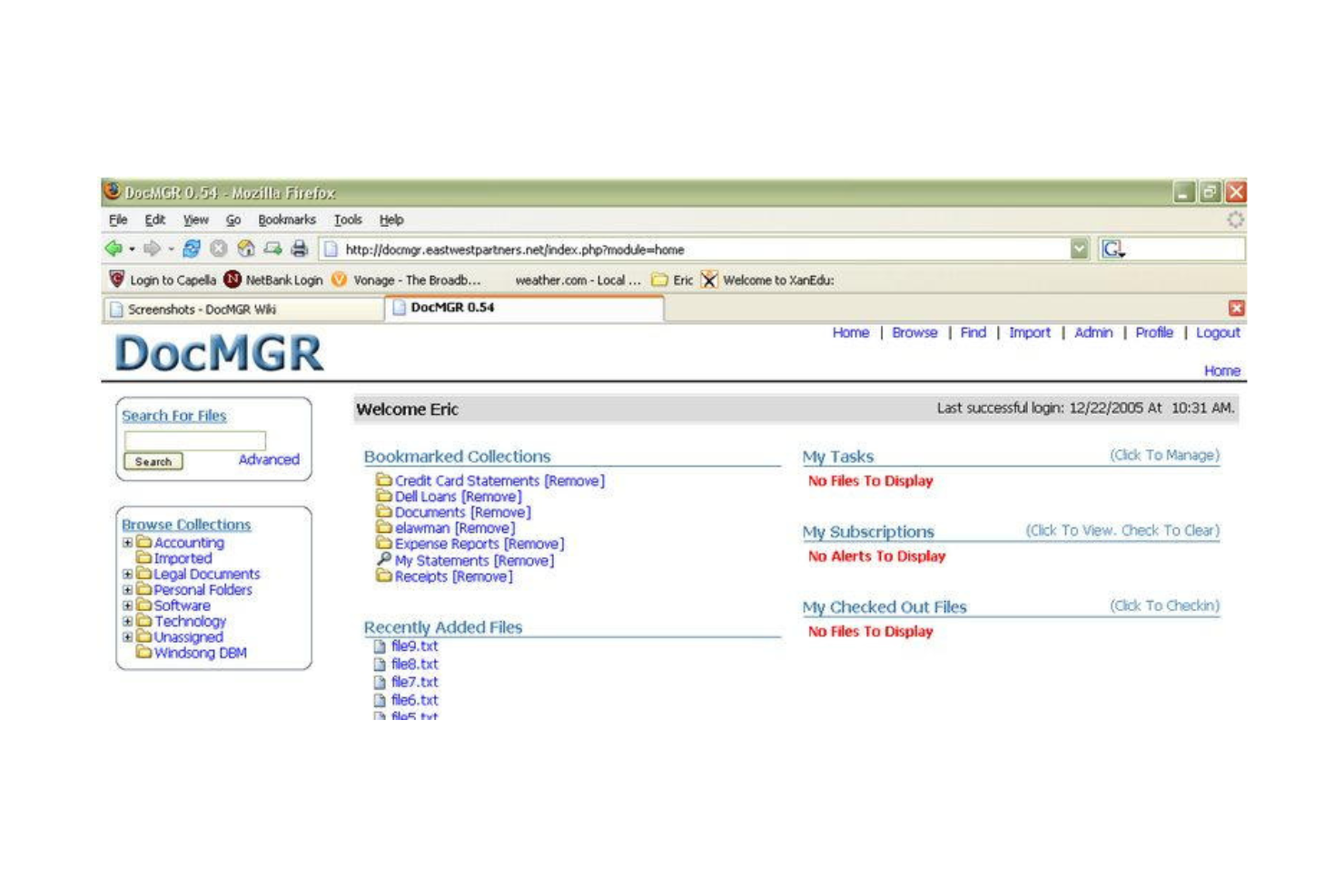 DocMGR screenshot - 12 Beste Open-Source-Dokumentenmanagementsysteme für 2026