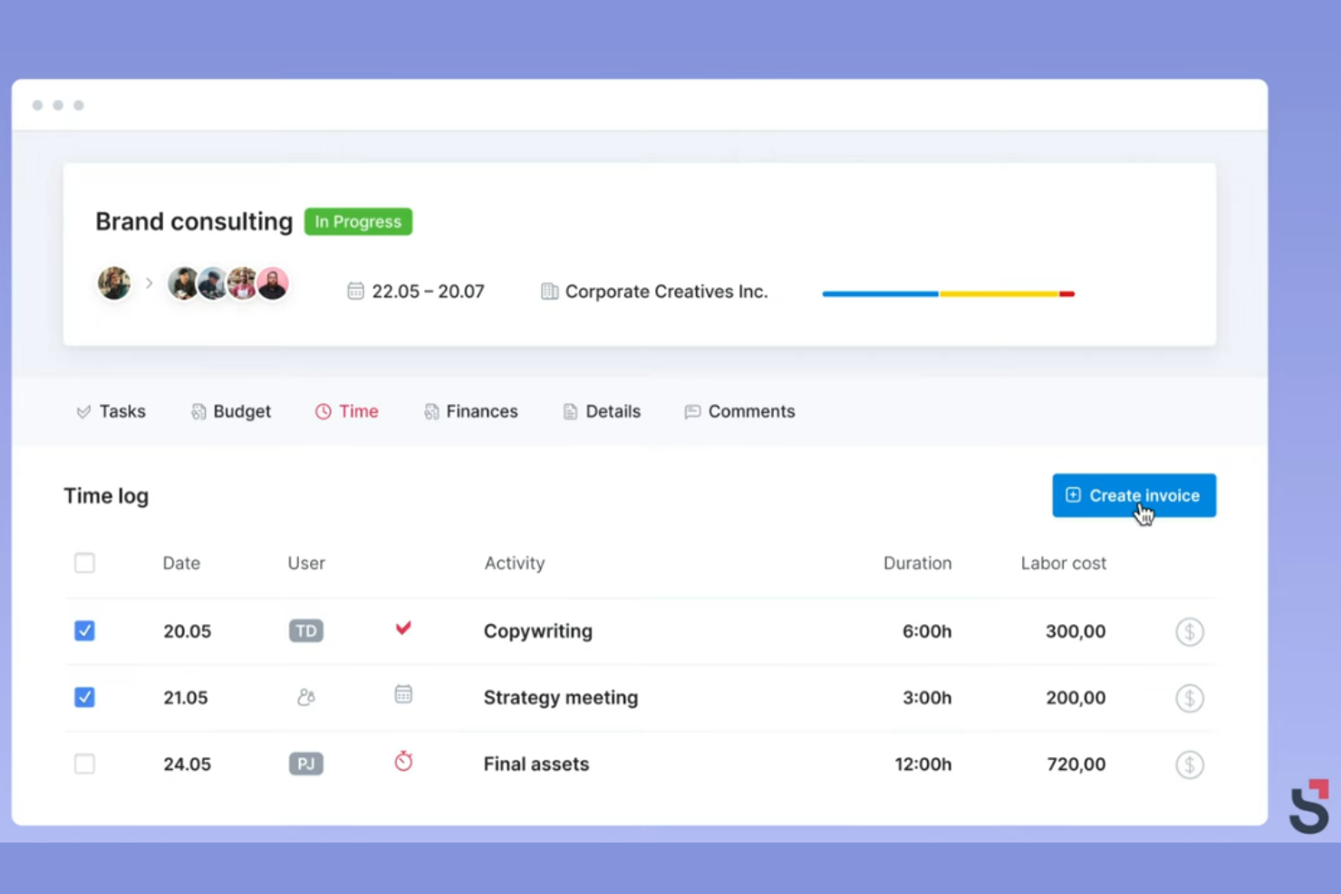 Scoro screenshot - 10 beste Bauprojektmanagement-Software, die mit Xero funktioniert – bewertet 2026
