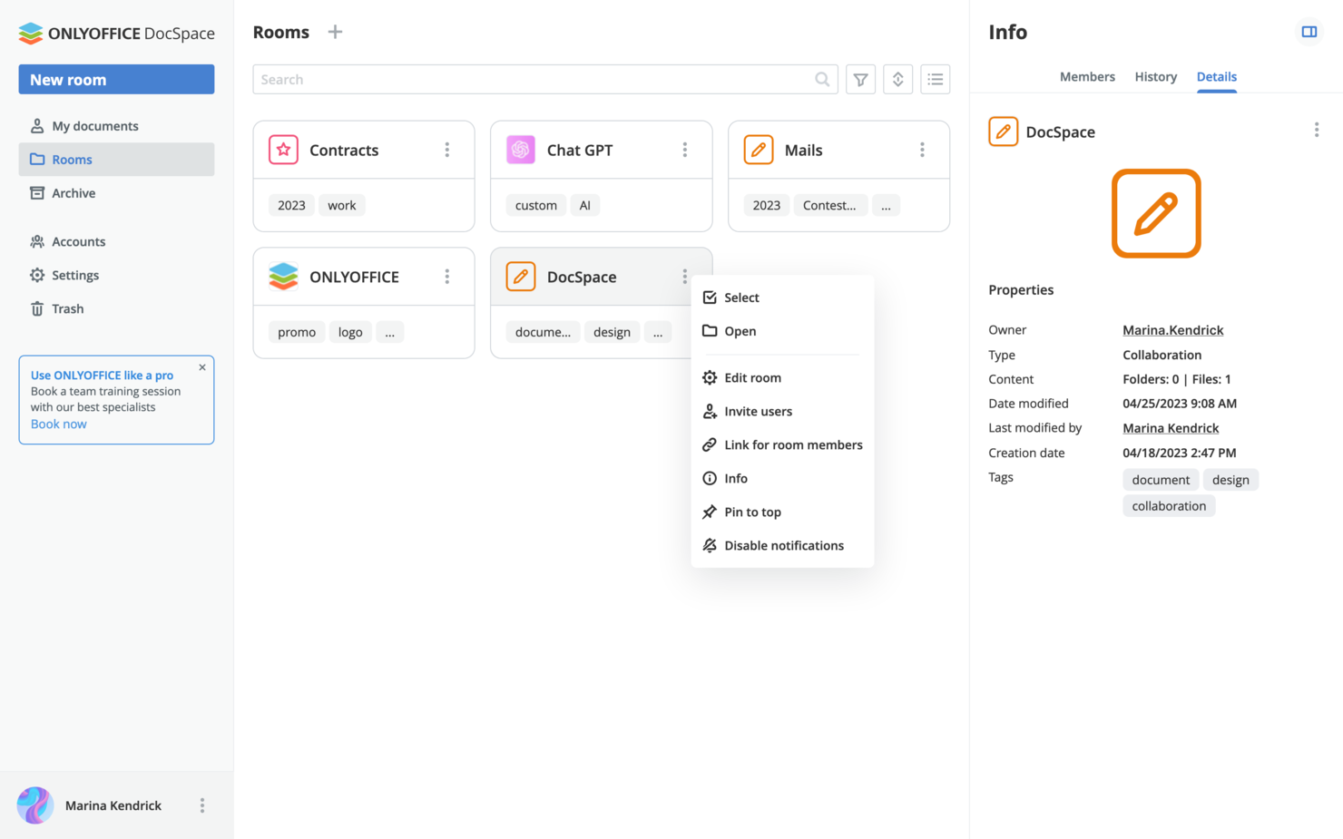 ONLYOFFICE screenshot - Les 10 meilleurs logiciels gratuits de gestion documentaire évalués en 2026