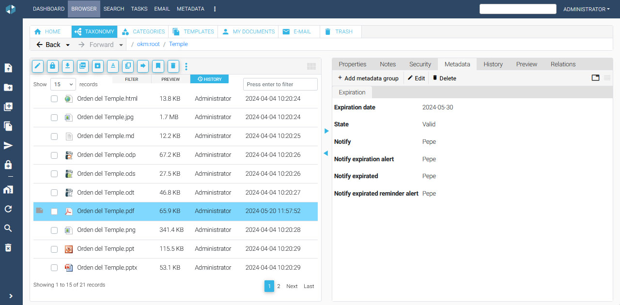 OpenKM screenshot - 10 meilleurs logiciels gratuits de gestion documentaire évalués en 2026