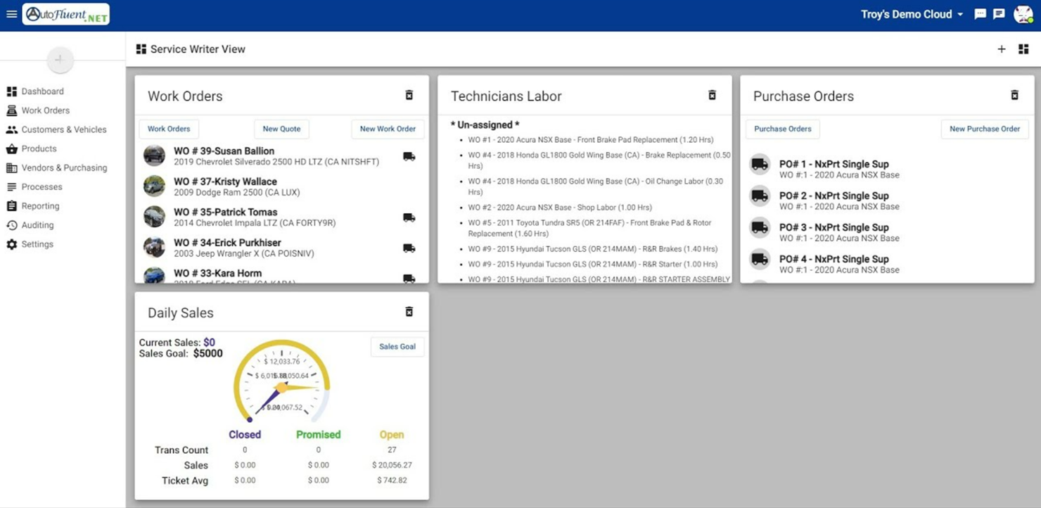 AutoFluent screenshot - 18 Mejores Programas de Gestión de Proyectos Automotrices para 2026