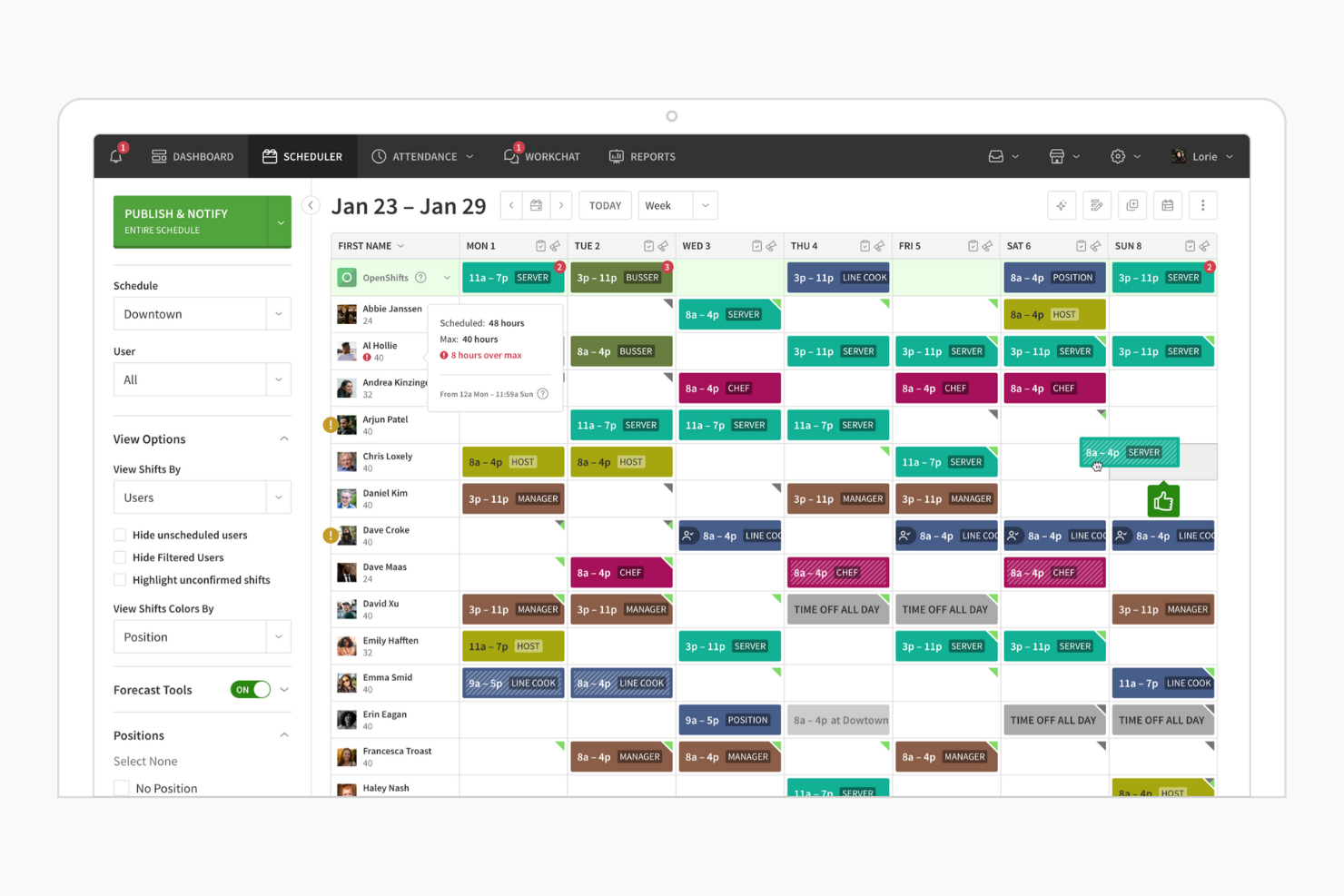 When I Work screenshot - Die 10 besten Zeiterfassungsprogramme im Test 2026