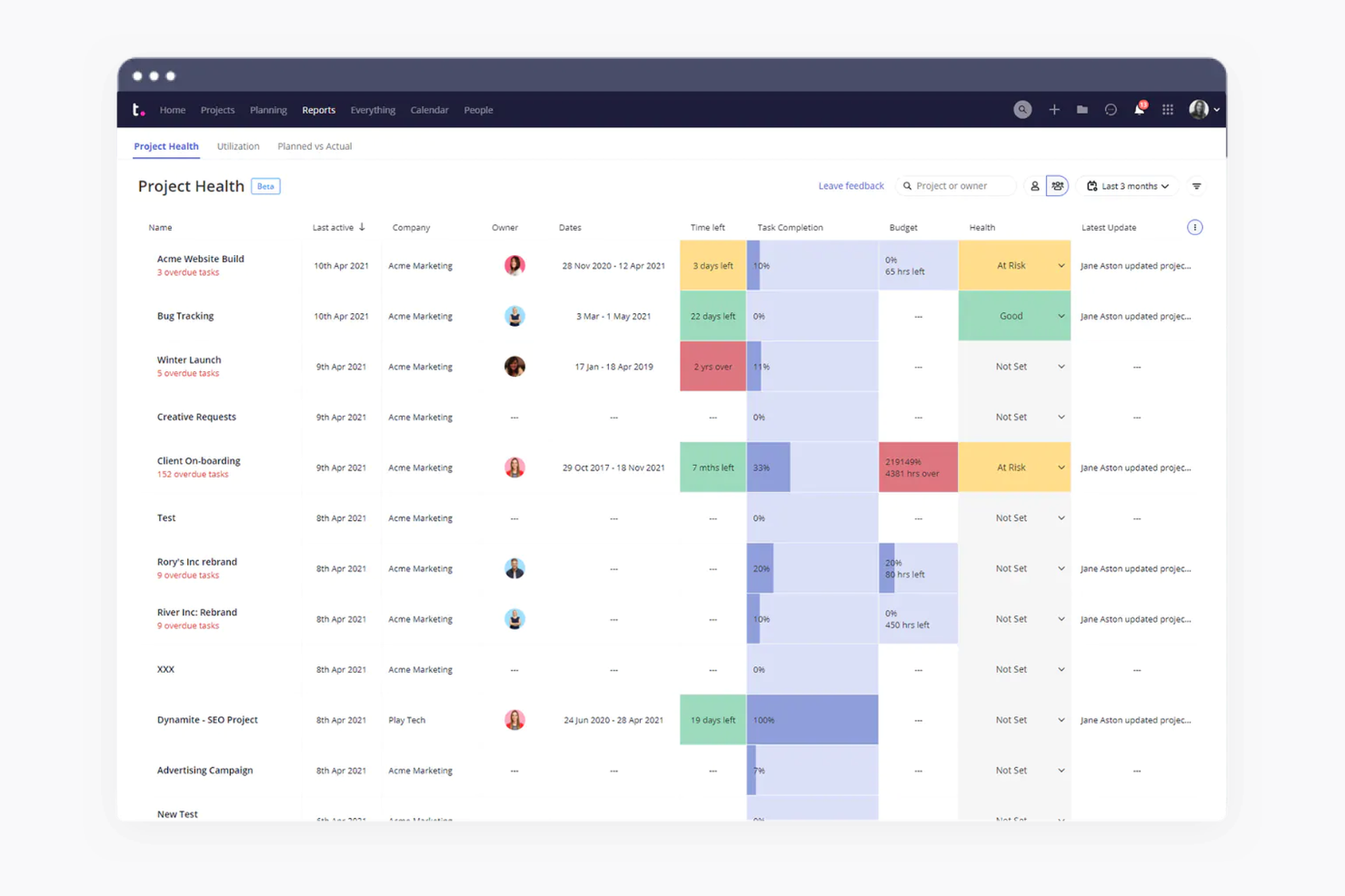 Teamwork.com screenshot - Die 10 besten Zeiterfassungsprogramme im Test 2026