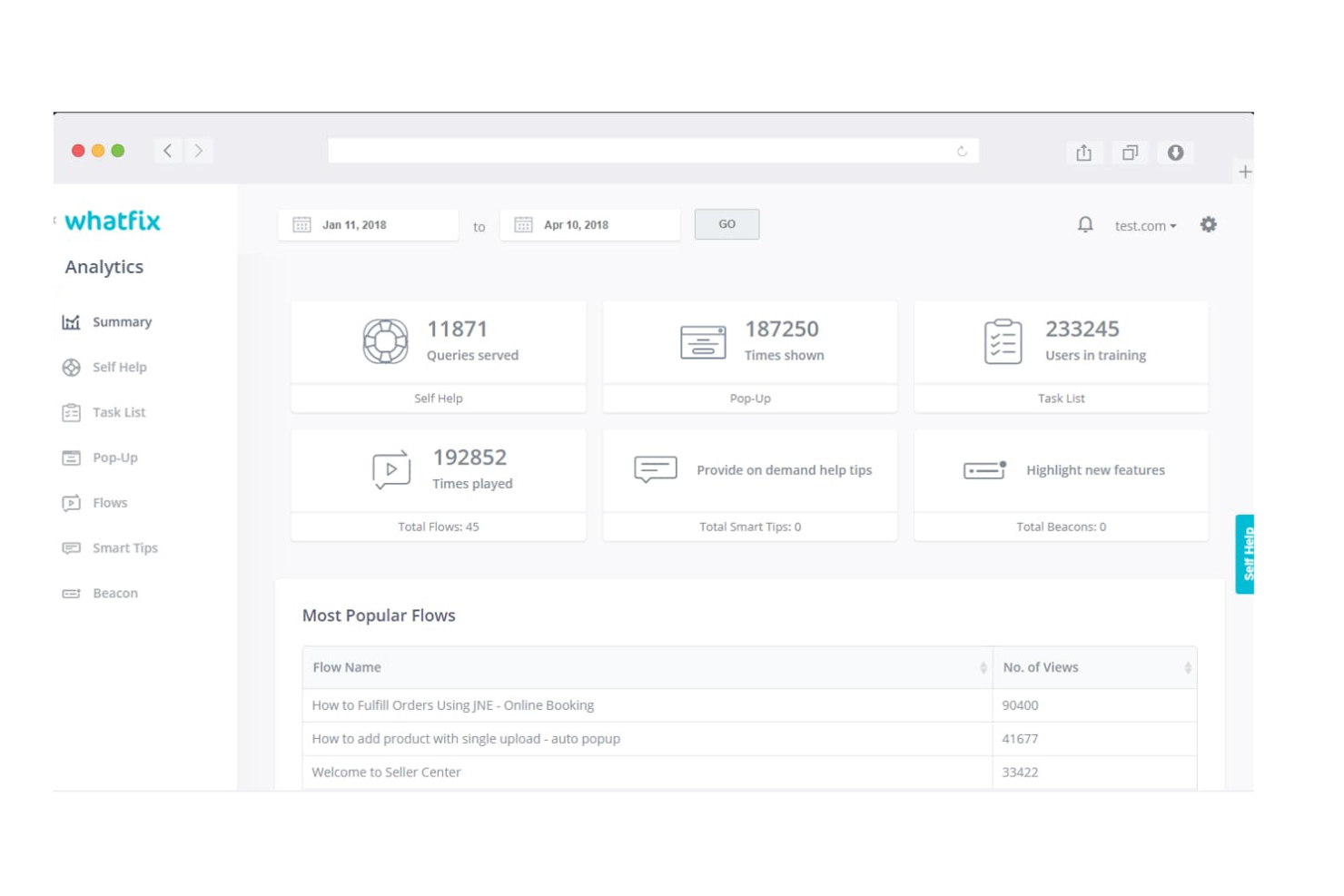 Whatfix screenshot - 20 meilleurs logiciels de documentation des processus passés en revue en 2026