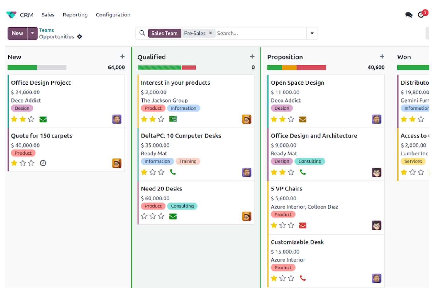 Odoo screenshot - Die 10 besten Kundenmanagement-Software-Lösungen im Test 2026