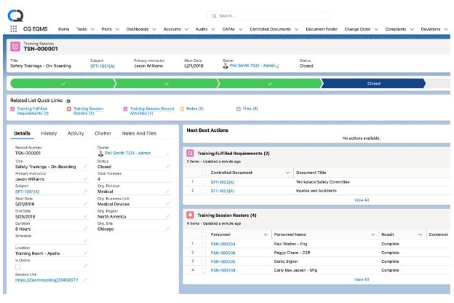 ComplianceQuest screenshot - Die 10 besten Softwarelösungen für Dokumentenkontrolle im Test 2026
