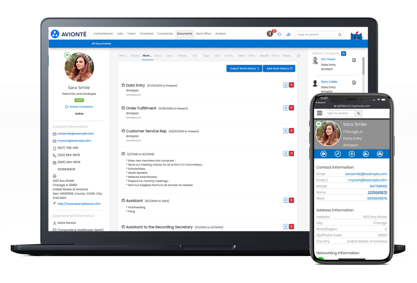 Avionté screenshot - 10 meilleurs logiciels pour agences de recrutement : Testés en 2026