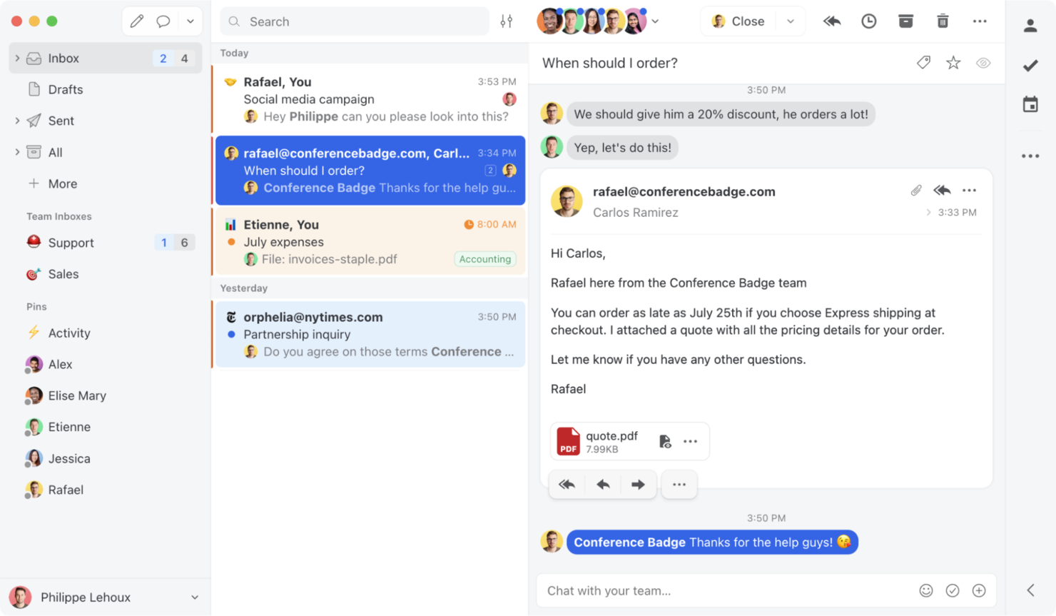 Missive screenshot - 20 Beste E-Mail-Kollaborationssoftware im Test 2026