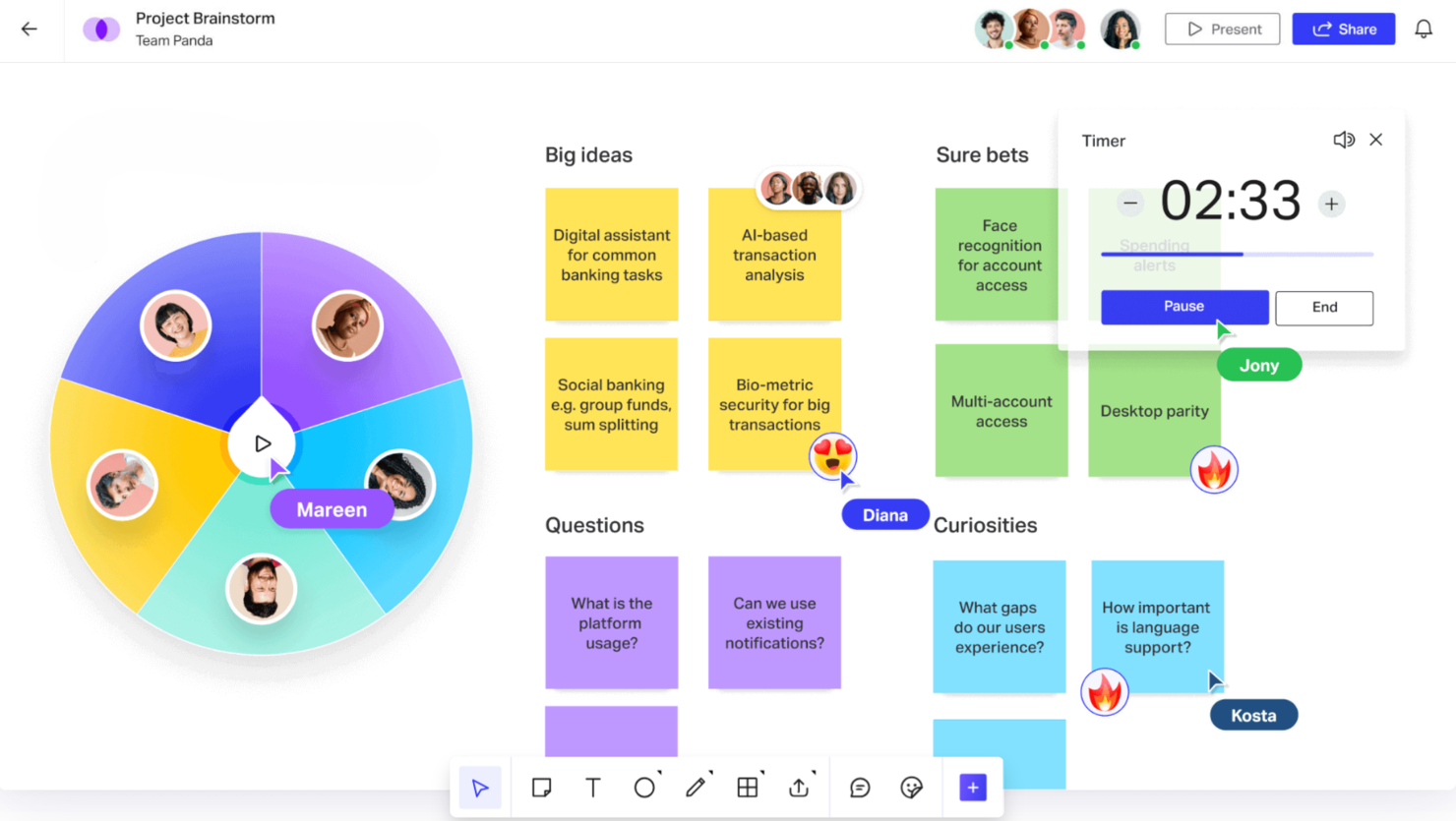 Freehand by Invision screenshot - 10 Meilleurs Outils de Collaboration Visuelle Passés en Revue en 2026