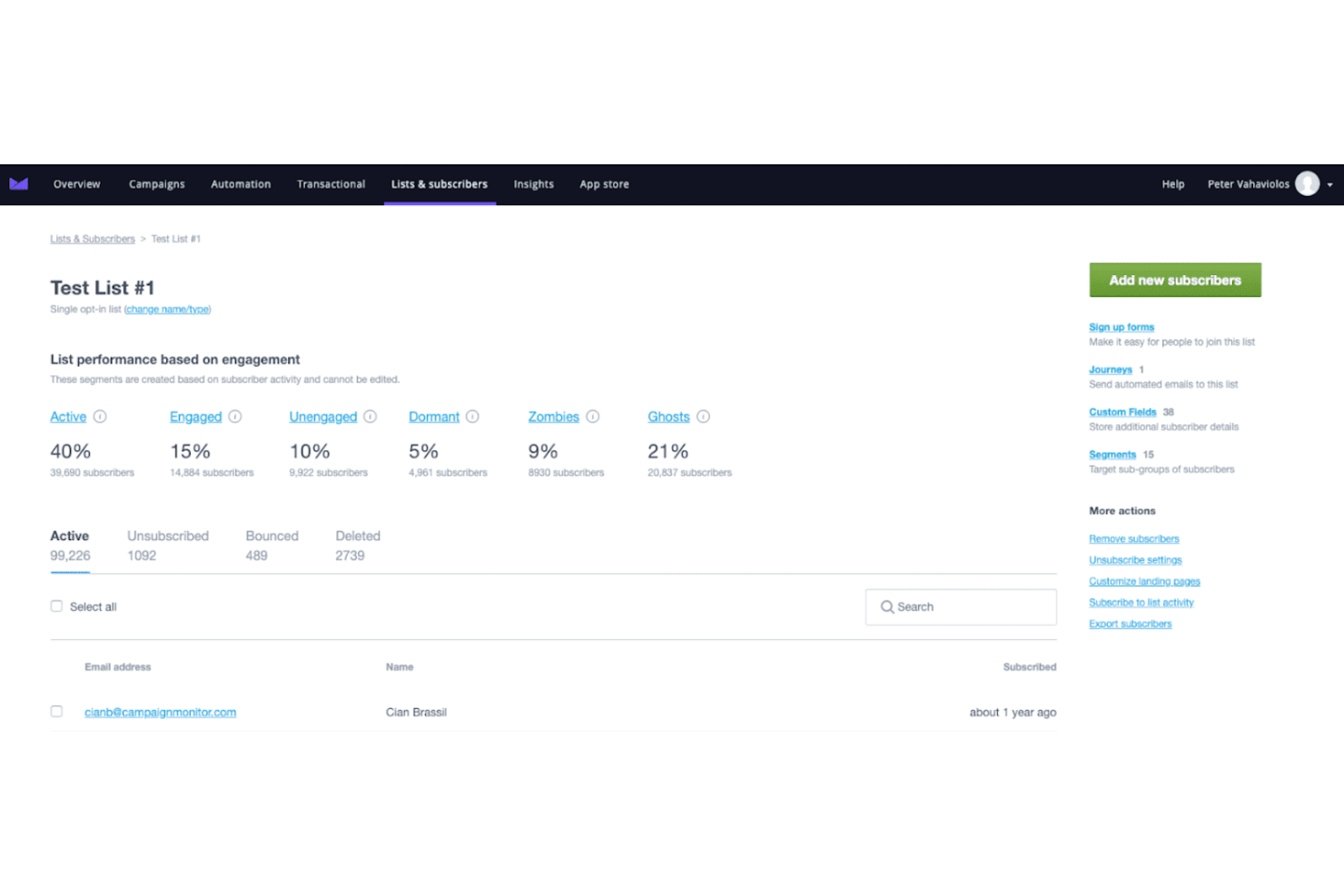 Campaign Monitor screenshot - Los 10 Mejores Software de Email Marketing para Agencias en 2026
