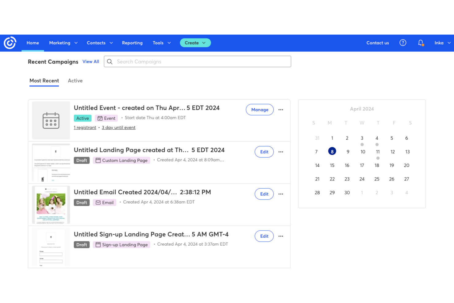 Constant Contact screenshot - 10 Mejores Software de Email Marketing para Agencias en 2026