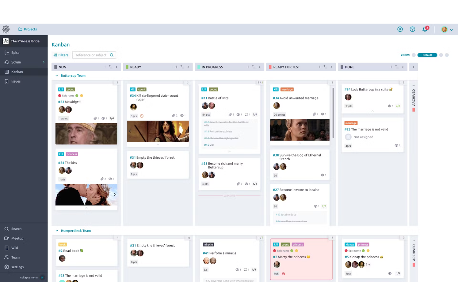 Taiga screenshot - 21 Beste Agile Management-Software im Test 2026