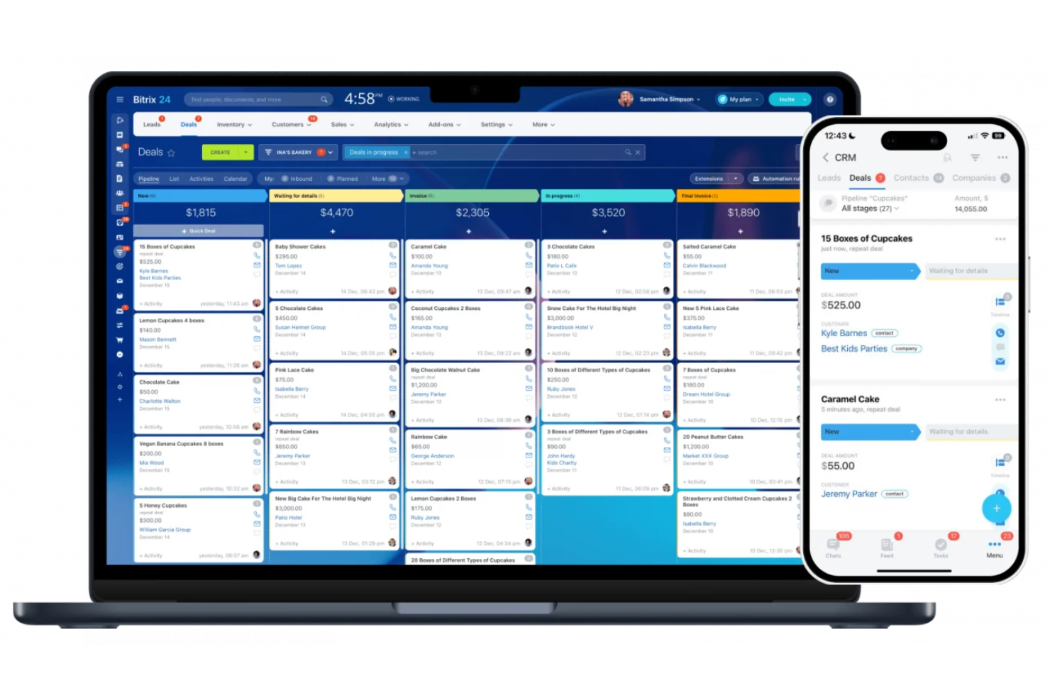 Bitrix24 screenshot - 10 Mejores Herramientas de Colaboración Empresarial Analizadas en 2026