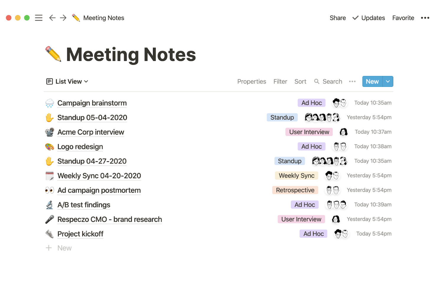 Notion screenshot - 26 mejores herramientas de colaboración para equipos remotos en 2026