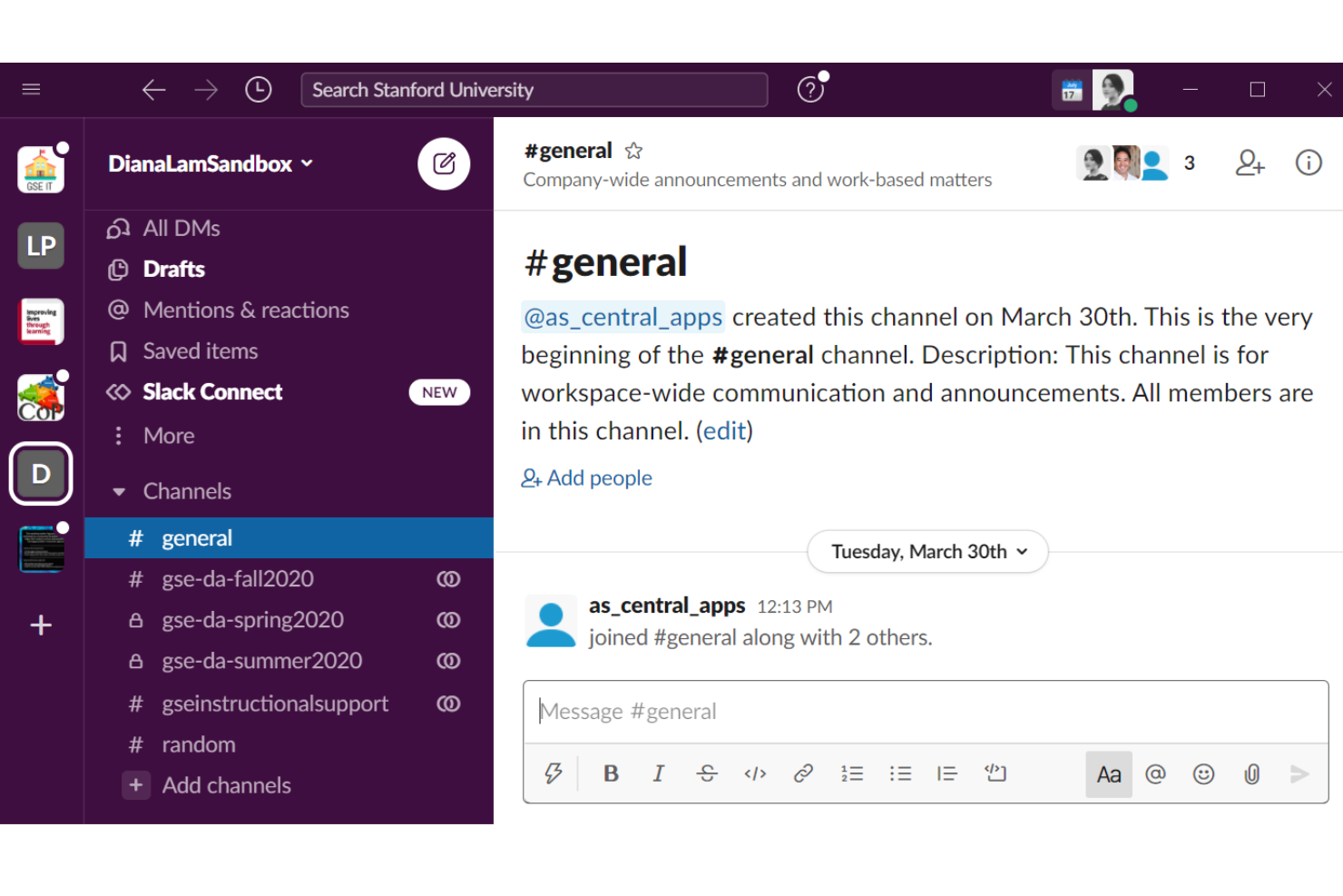 Slack screenshot - 10 beste Tools für die Zusammenarbeit von Remote-Teams im Jahr 2026