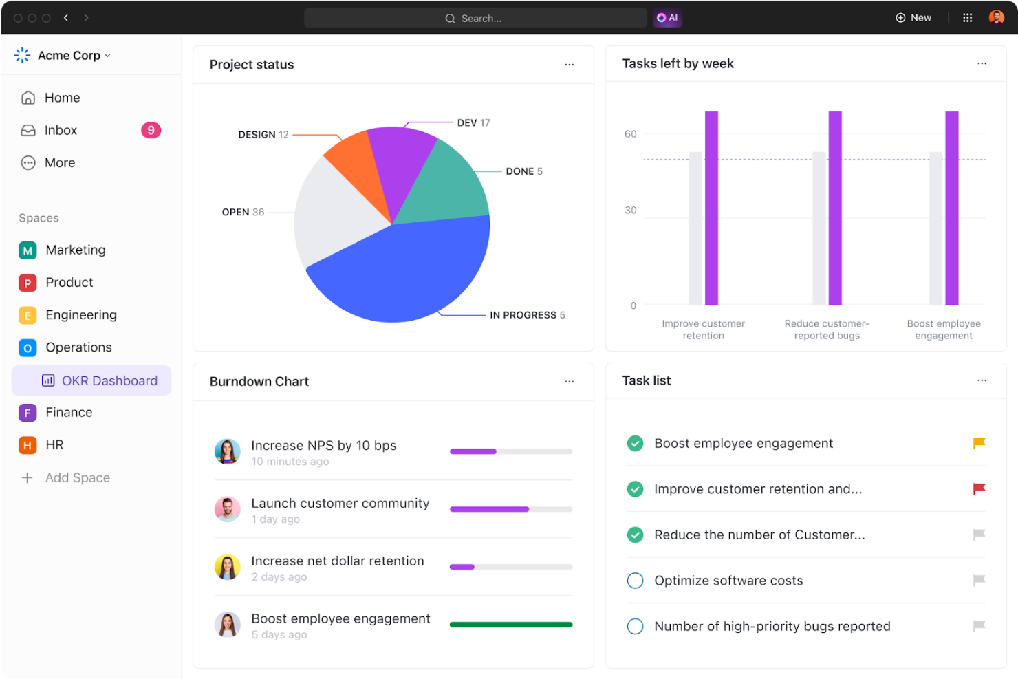 ClickUp screenshot - Die 10 besten Tools für Echtzeit-Zusammenarbeit im Test 2026
