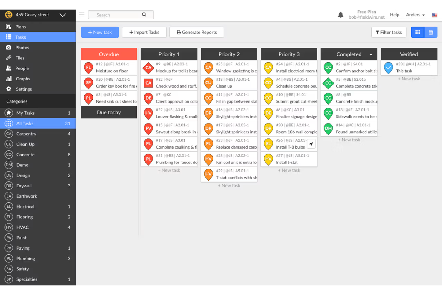 Fieldwire screenshot - 27 mejores programas de colaboración en construcción revisados 2026