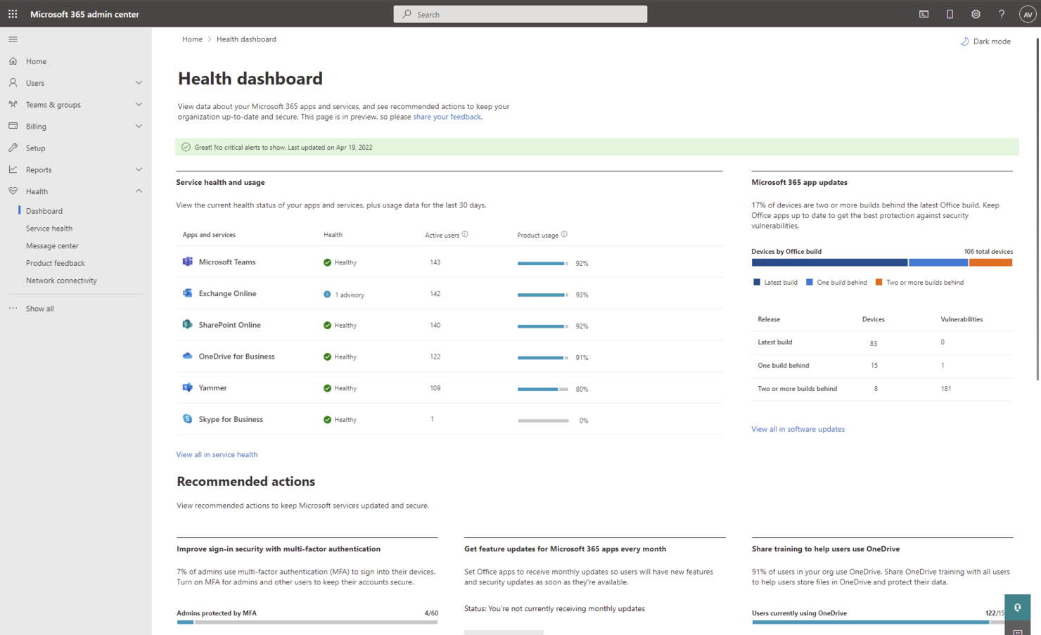 Microsoft 365 screenshot - 17 Mejores Herramientas de Colaboración en la Nube Analizadas para 2026
