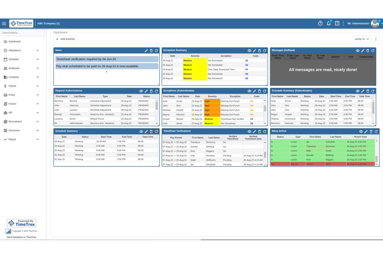 TimeTrex screenshot - 30 Beste Zeiterfassungssoftware für Remote-Teams im Jahr 2026