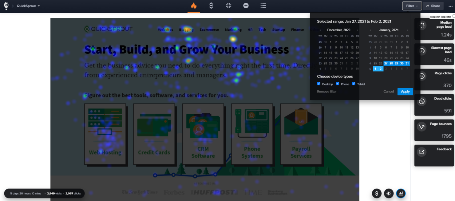 Crazy Egg screenshot - 10 Meilleurs Logiciels pour Agences Passés en Revue en 2026