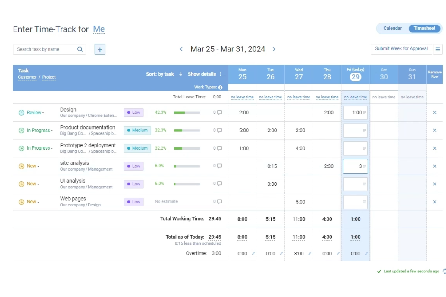 actiTIME screenshot - Las 10 mejores aplicaciones para seguimiento de tiempo en equipos remotos en 2026