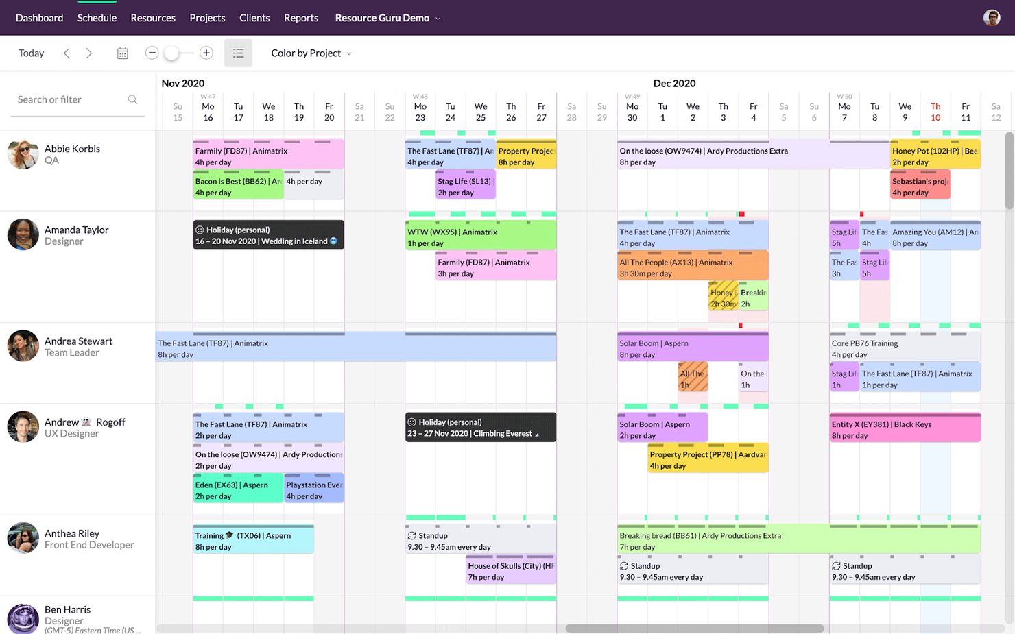 Resource Guru screenshot - 20 Beste Software für Mitarbeiter-Ressourcenmanagement im Jahr 2026 getestet
