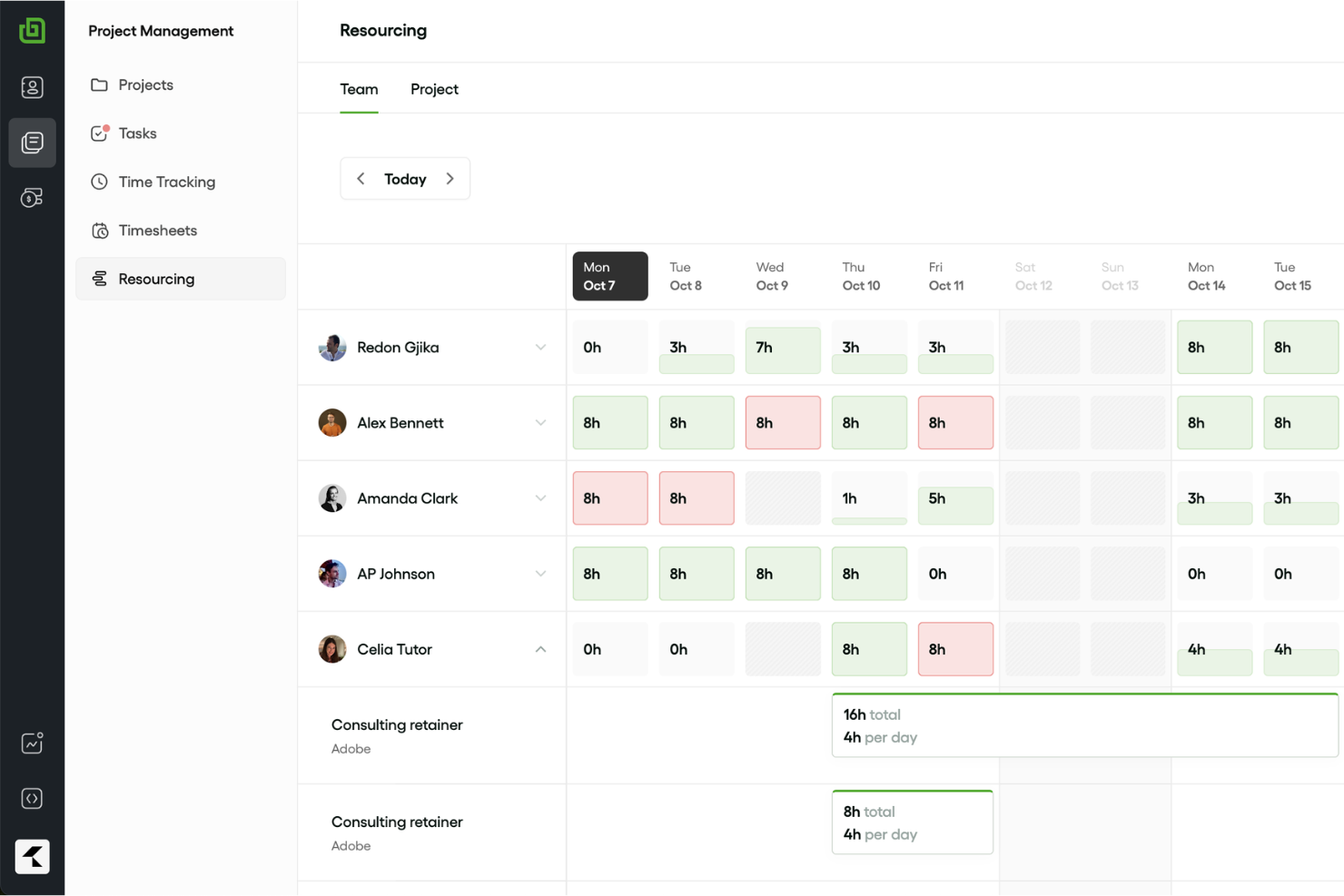 Bonsai Agency Software screenshot - 10 mejores alternativas a Resource Guru para 2026