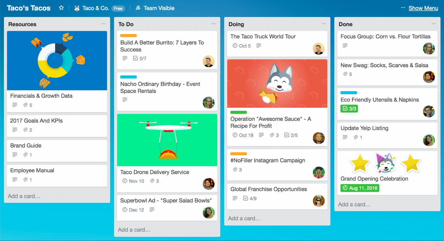 Trello screenshot - 25 meilleures alternatives à Planview examinées en 2026