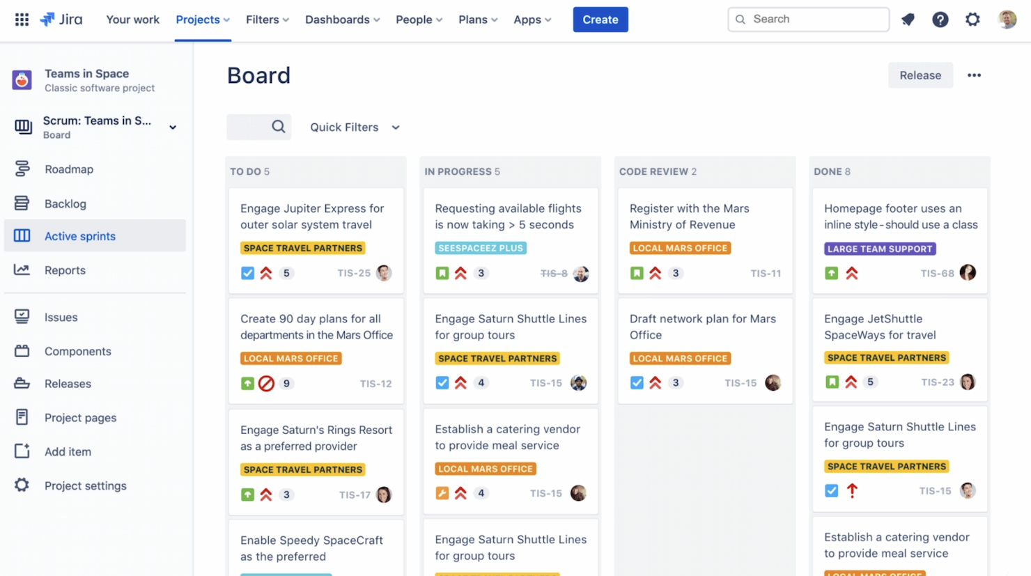 Jira screenshot - 10 meilleures alternatives à Planview évaluées en 2026