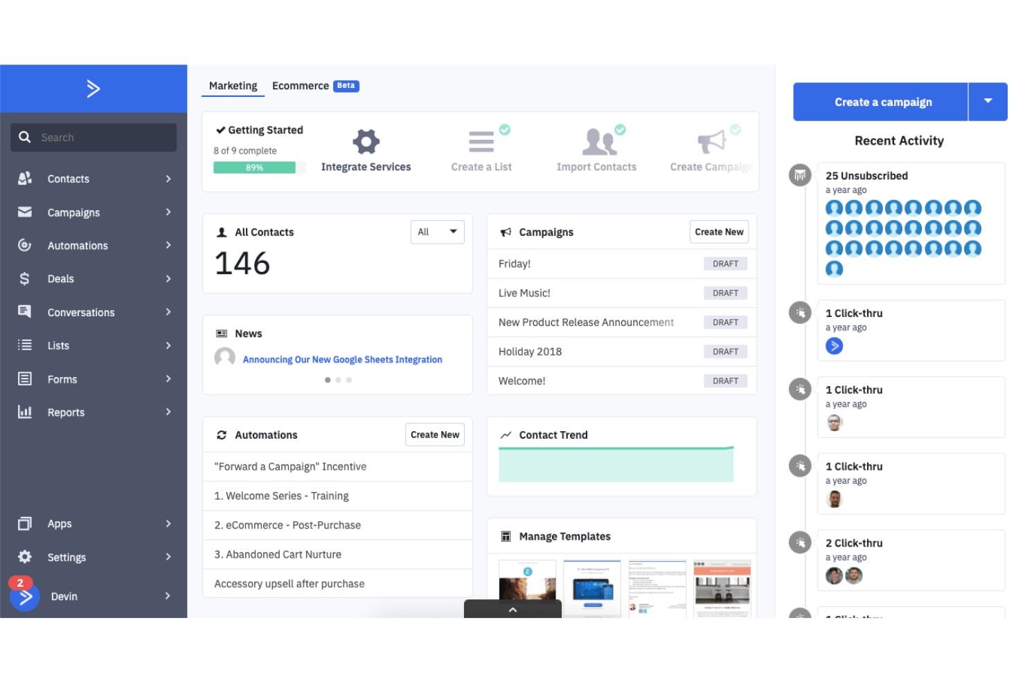 ActiveCampaign screenshot - 18 Beste Software für das Ressourcenmanagement von Kunden im Jahr 2026