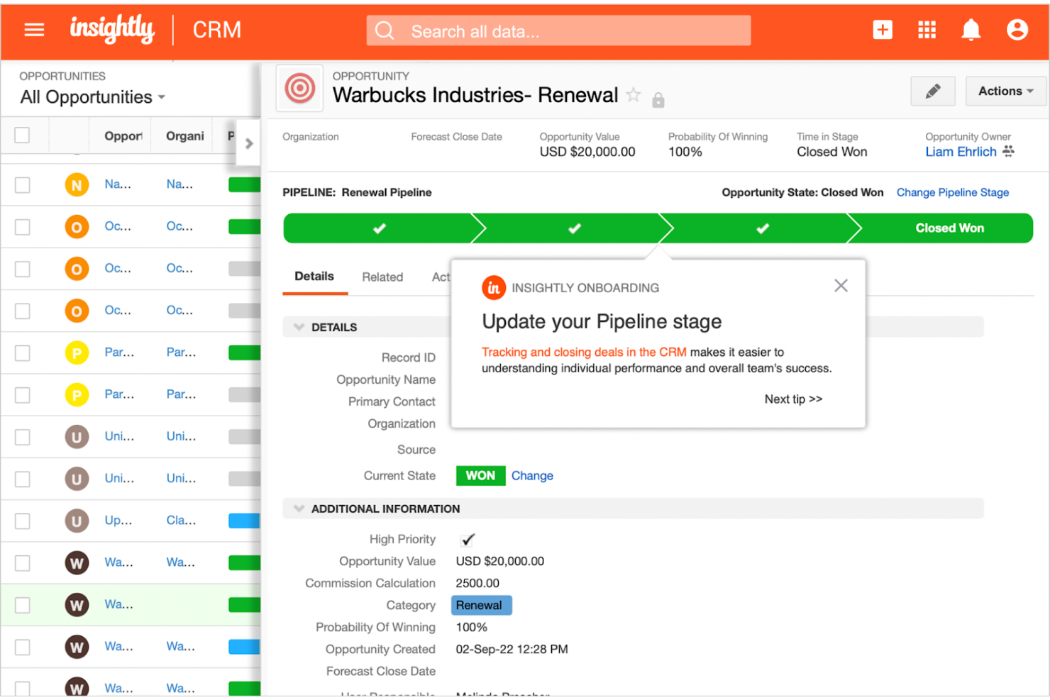 Insightly screenshot - 18 Beste Software für das Ressourcenmanagement von Kunden im Jahr 2026