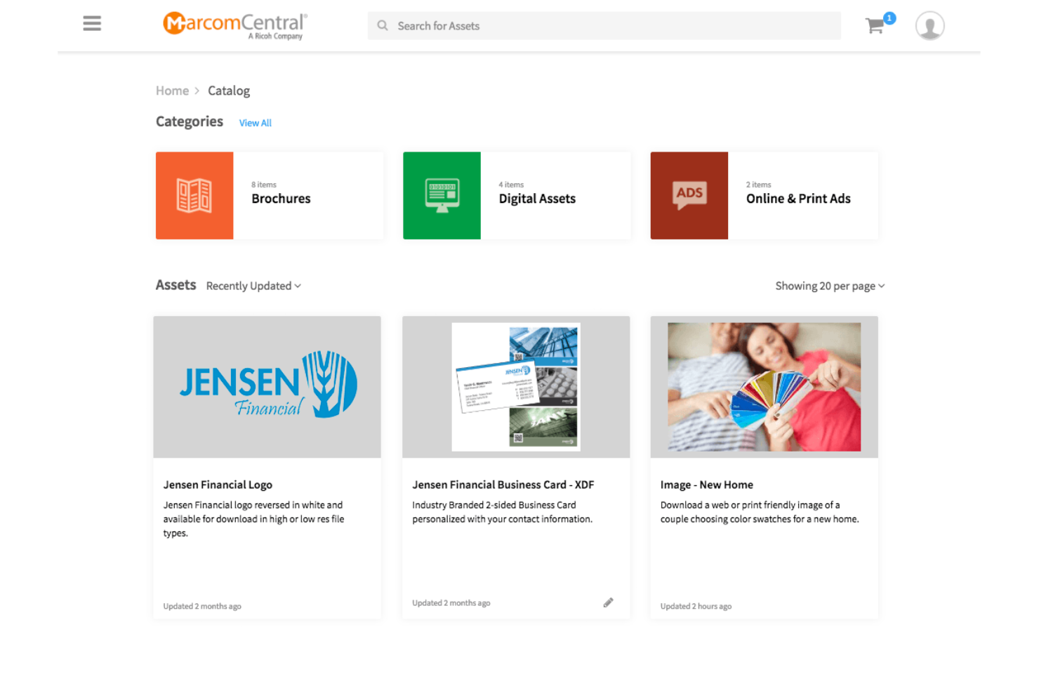 MarcomCentral screenshot - 20 meilleures alternatives à Bynder en 2026
