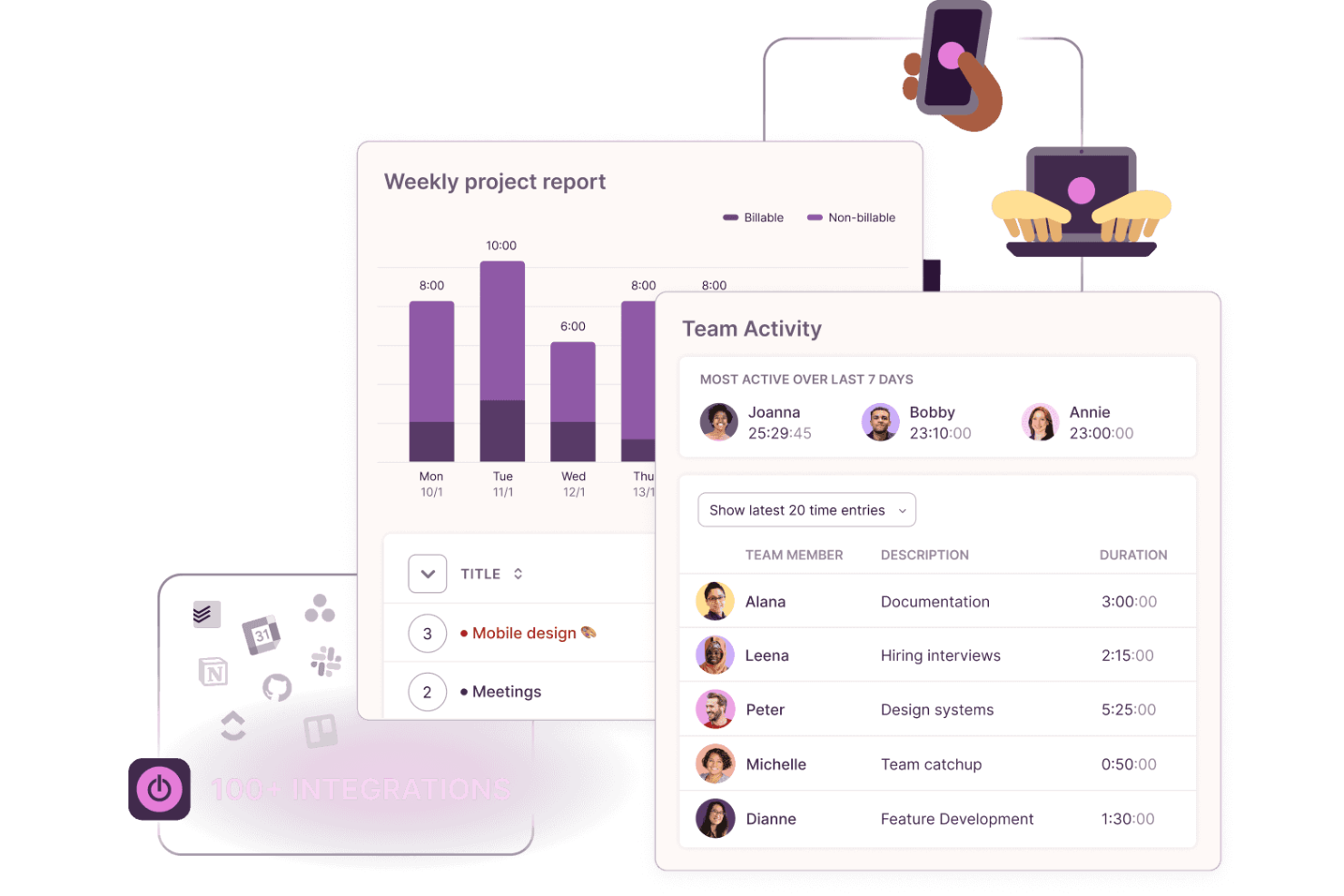 Toggl Track screenshot - 20 meilleures alternatives à Hubstaff examinées en 2026