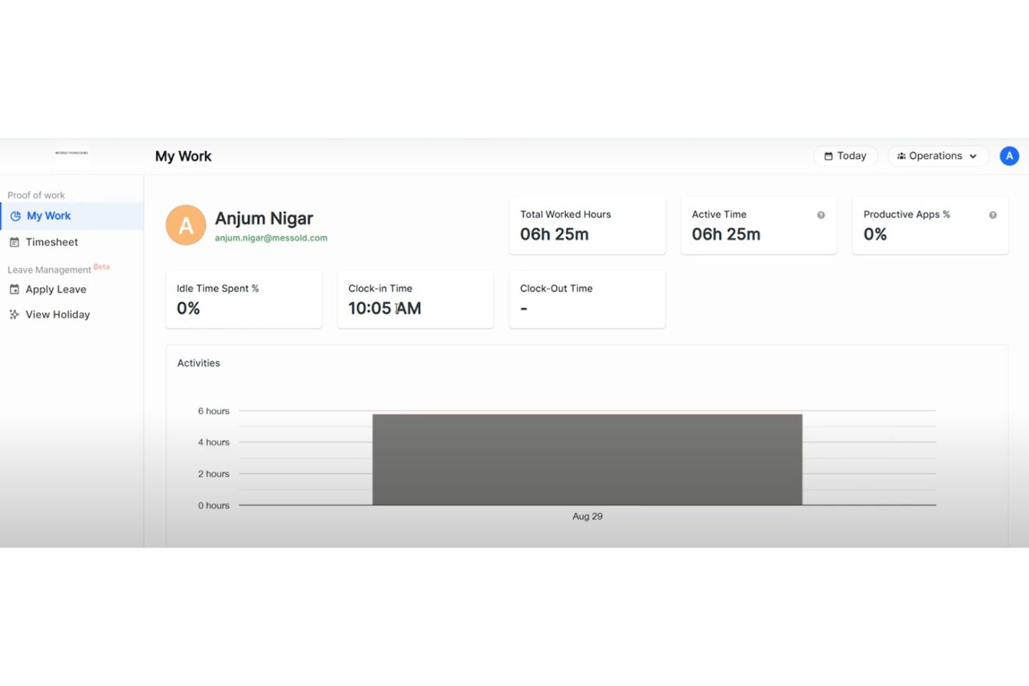 Workfolio screenshot - 10 beste Hubstaff-Alternativen im Test 2026