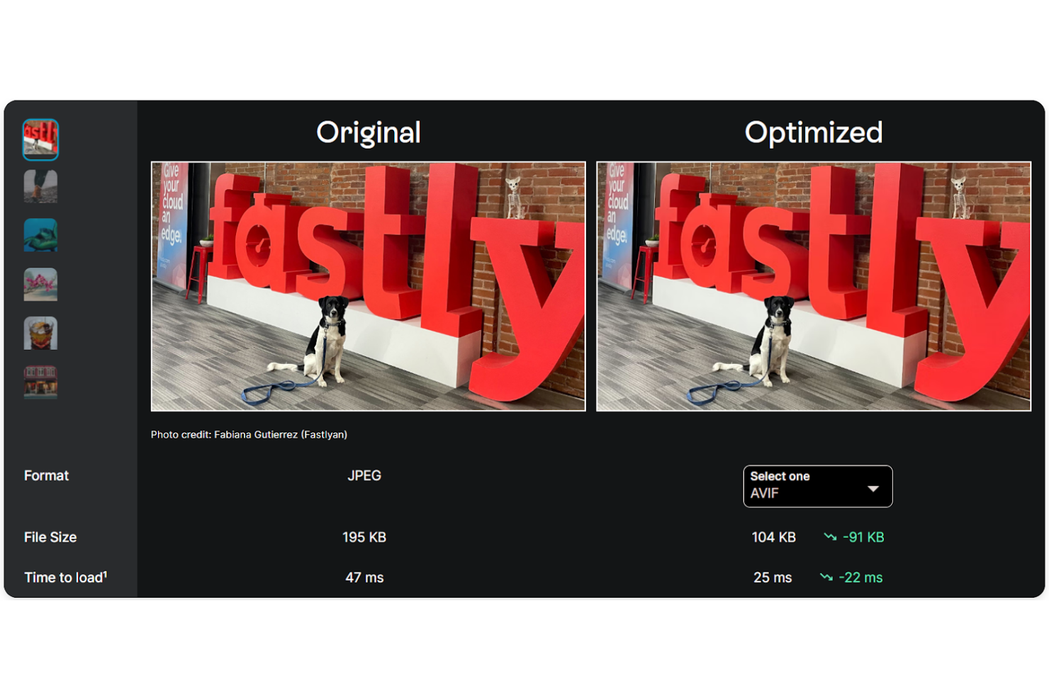 Fastly Image Optimizer screenshot - 10 beste Cloudinary-Alternativen für 2026