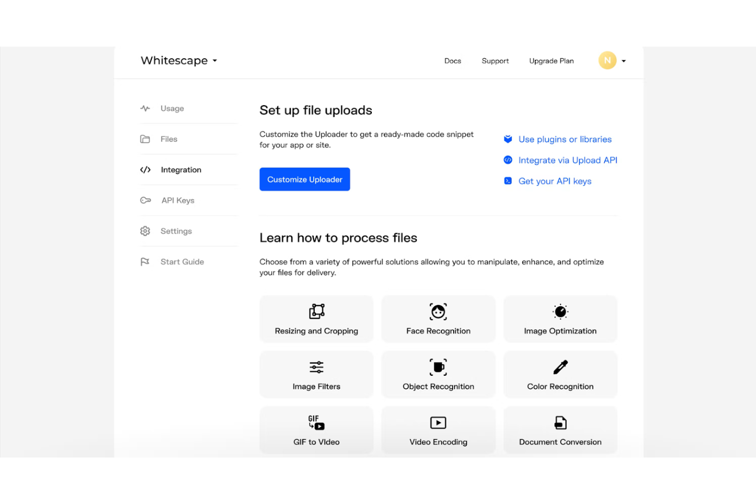 Uploadcare screenshot - 20 beste Cloudinary-Alternativen für 2026